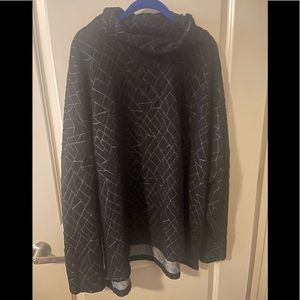 Niche Nilgun Black Pattern Cowl Neck Top